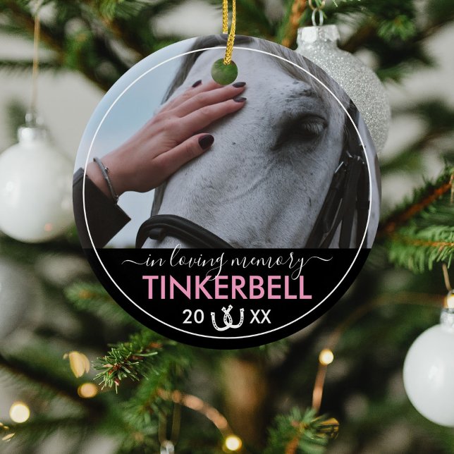 Ornamento De Cerâmica Meninas Melhor Amiga do Memorial do Cavalo (Criador carregado)