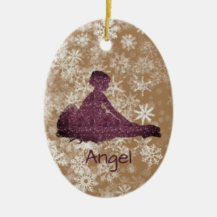 Ornamento De Cerâmica Meninas personalizadas flocos de neve Bailarina Da