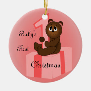 Ornamento De Cerâmica Meninas Primeiro Natal