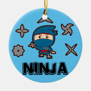 Ornamento De Cerâmica Menino de Ninja