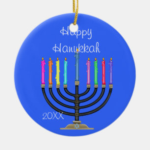 Ornamento De Cerâmica MENORAH & HANUKKAH Ornament/STAR de DAVID