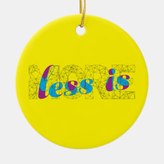 Ornamento De Cerâmica Menos é um poster mais minimalista do design da