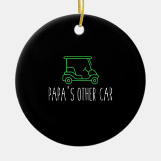 Ornamento De Cerâmica Mens Papa Vovô Pai Golfe Fars Dia do Golfe Carrinh