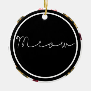 Ornamento De Cerâmica Meow dos gatos