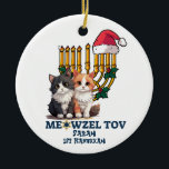 Ornamento De Cerâmica Meowzel Tov Cute Happy Hanukkah<br><div class="desc">Procurando presentes de excelente para Chrismukkah,  Natal ou Hanukkah? Veja este item e nosso conjunto de cheios de itens personalizados exclusivos e divertidos para aquele especial que está em seu círculo.</div>