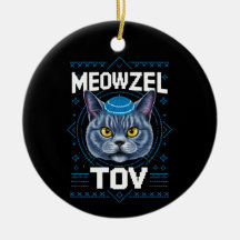 Meowzel Tov Hanukkah Feriado Judaico do Gato
