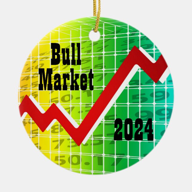 Ornamento De Cerâmica Mercado Bull 2024 (Frente)