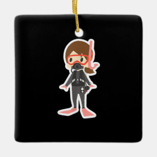 Ornamento De Cerâmica Mergulho Eu Adoro Nadar Nadando Meninas