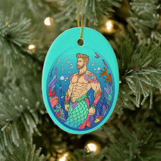 Ornamento De Cerâmica Merman Ornament - Merman Abs