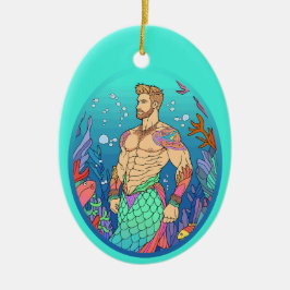 Ornamento De Cerâmica Merman Ornament - Merman Abs