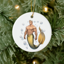 Ornamento De Cerâmica Merman Ornament - Yellowtail
