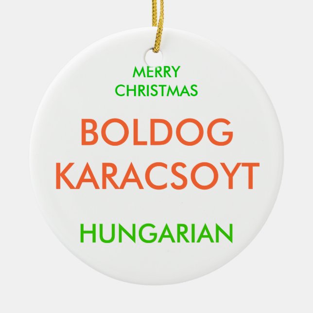 ORNAMENTO DE CERÂMICA MERRY CHRISTMAS, (Frente)