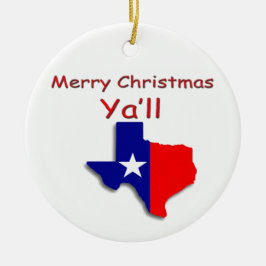Ornamento De Cerâmica Merry Christmas From Texas Ornament