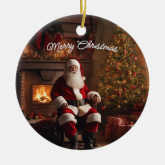 Ornamento De Cerâmica Merry Christmas Ornament: Festive Holiday Keepsake