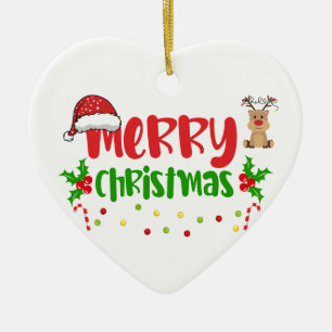 ORNAMENTO DE CERÂMICA MERRY CHRISTMAS ORNATION