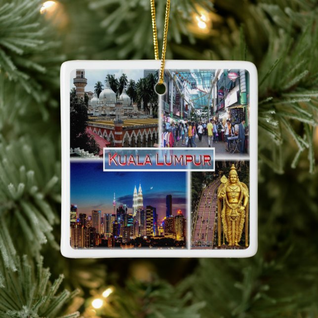 Ornamento De Cerâmica Mesquita de Petaling Street KUALA LUMPUR Jamek, (Árvore)