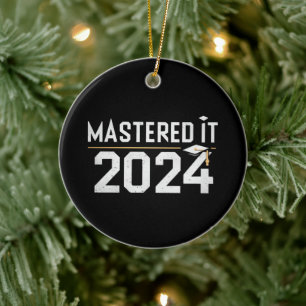 Ornamento De Cerâmica Mestrado Dominou 2024 Mestrado