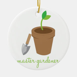 Ornamento De Cerâmica Mestre Gardener