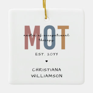Ornamento De Cerâmica Mestre Personalizado Da Mt Em Terapia Ocupacional