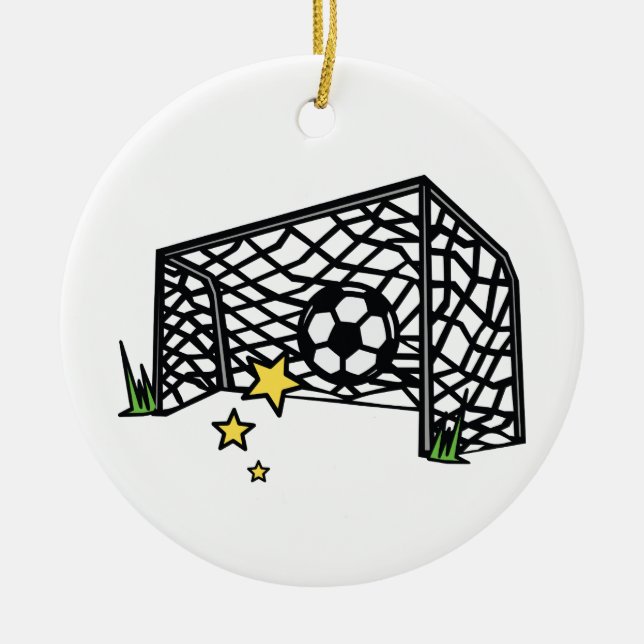 Ornamento De Cerâmica Meta de futebol (Frente)