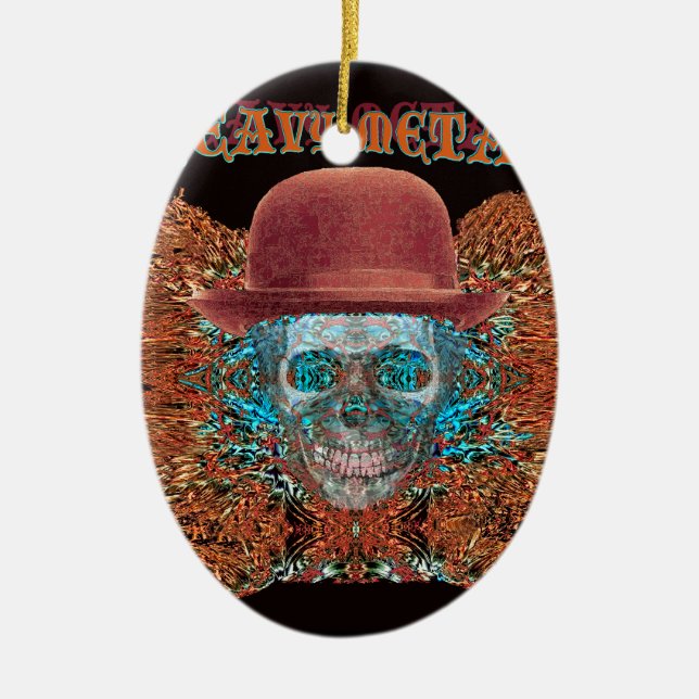 Ornamento De Cerâmica metal pesado grande (Frente)