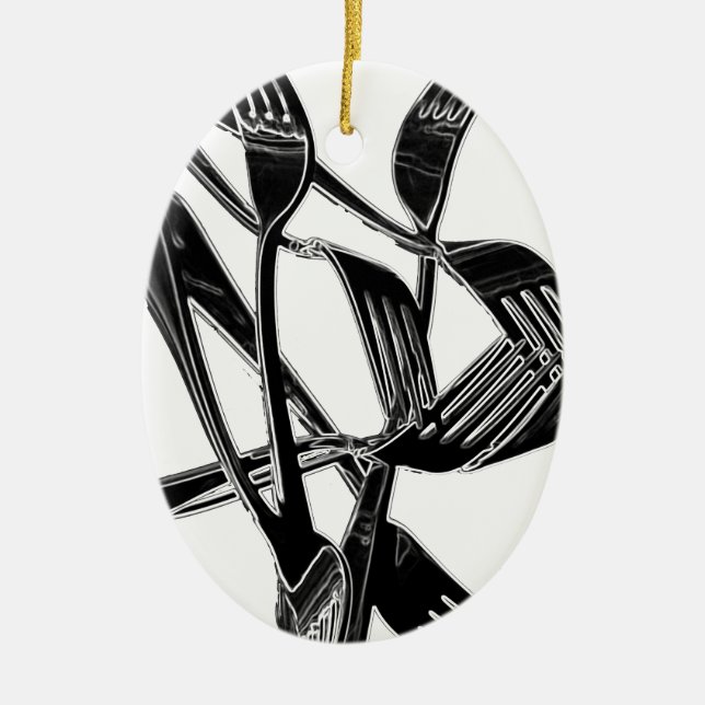 Ornamento De Cerâmica Metálico (Frente)