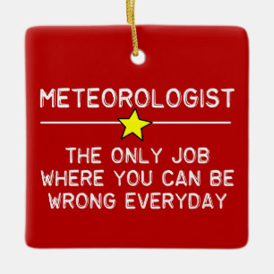 Ornamento De Cerâmica Meteorologista Job
