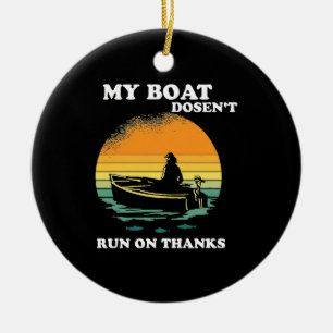 Ornamento De Cerâmica Meu Barco Não Funciona Com Agradecimentos