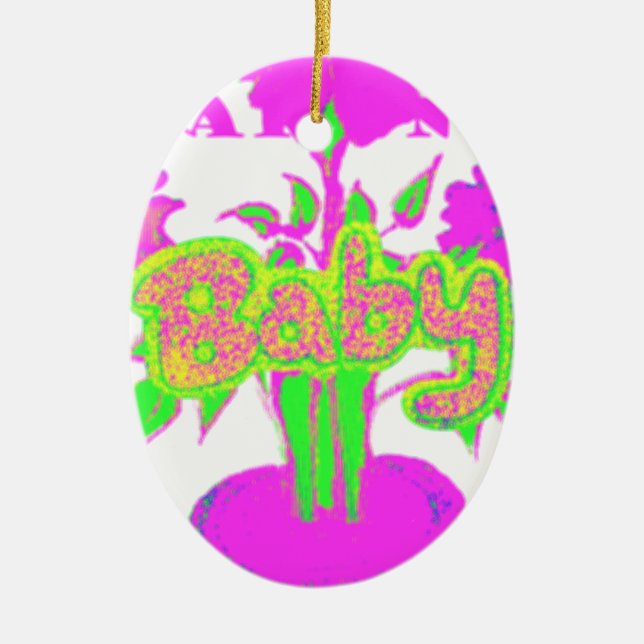 Ornamento De Cerâmica Meu Bebê Hakuna Matata (Frente)