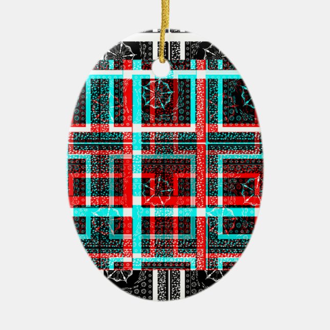 Ornamento De Cerâmica Meu Design de Maze Quadrado (Frente)