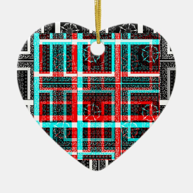 Ornamento De Cerâmica Meu Design de Maze Quadrado (Frente)