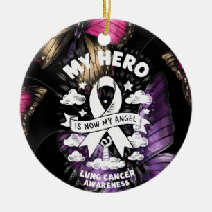 Ornamento De Cerâmica Meu Herói, agora um Cancer do Anjo