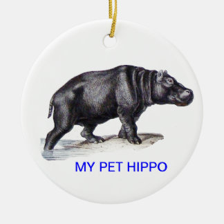 ORNAMENTO DE CERÂMICA MEU HIPOPÓTAMO DO ANIMAL DE ESTIMAÇÃO