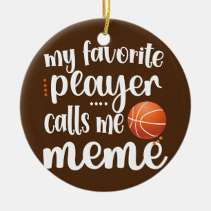 Ornamento De Cerâmica Meu Jogador De Basquete Favorito Me Chama De Memór