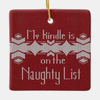 Ornamento De Cerâmica Meu Kindle Está na Lista dos Travessos – Suéter Fe