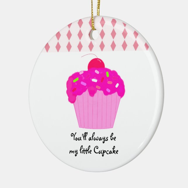 Ornamento De Cerâmica Meu pequeno Cupcake (Esquerda)