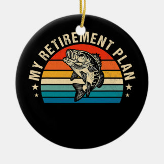 Ornamento De Cerâmica Meu Plano de Retirada de PescaHumor de Peixe Engra