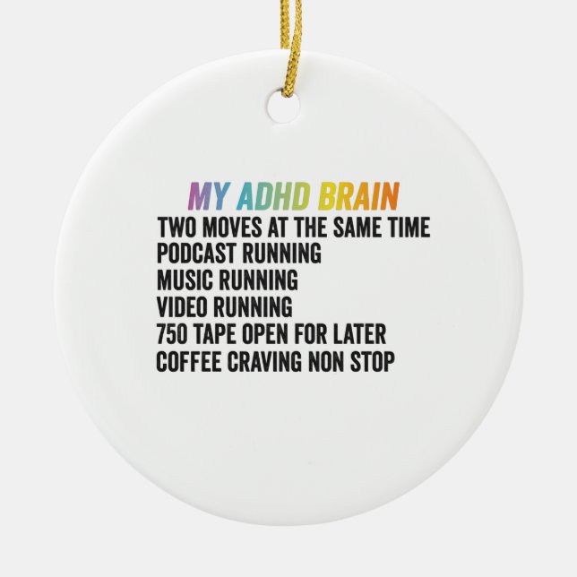 Ornamento De Cerâmica Meu presente de consciência de neurodiversidade ce (Frente)