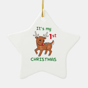 ORNAMENTO DE CERÂMICA MEU PRIMEIRO NATAL