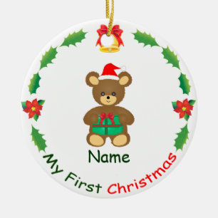 Ornamento De Cerâmica Meu Primeiro Natal