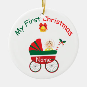 Ornamento De Cerâmica Meu primeiro Natal
