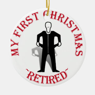Ornamento De Cerâmica Meu Primeiro Natal Aposentado