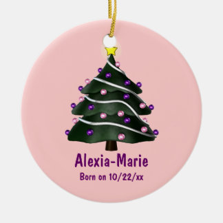 Ornamento De Cerâmica "Meu primeiro Natal" (árvore com o Orname