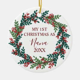 Ornamento De Cerâmica Meu Primeiro Natal como Natal de Nova Iorque