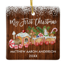 Meu Primeiro Natal Pão de Gengibre Trem Neve Bebê