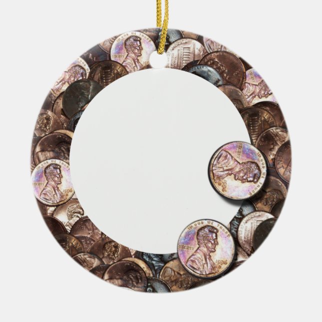 Ornamento De Cerâmica Meus Dois Centavos Valem (Frente)