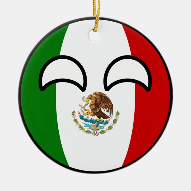 Ornamento De Cerâmica México Geeky de tensão engraçado Countryball (Frente)