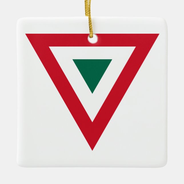 Ornamento De Cerâmica México, país roundano, símbolo do exército (Frente)