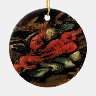 Ornamento De Cerâmica Mexilhões e Camarões por Vincent van Gogh