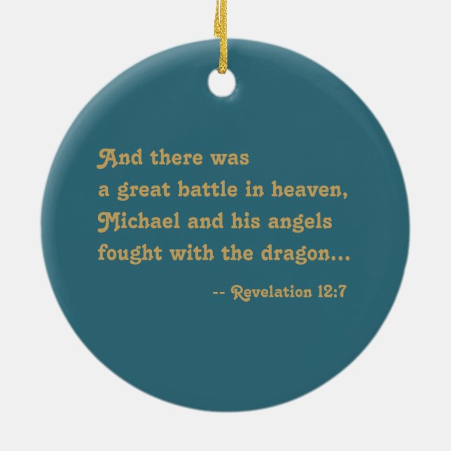 Ornamento De Cerâmica Michael, o Arcanjo (M 010) (Traseira)